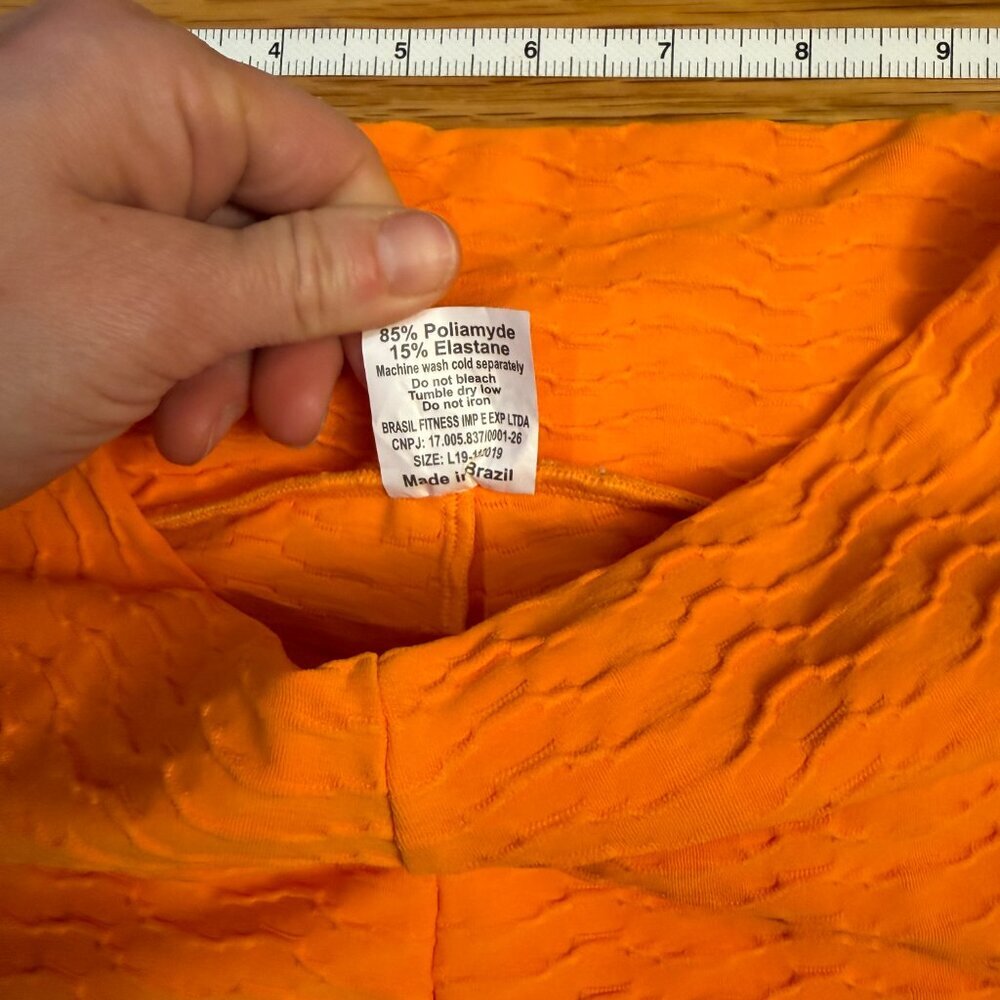 Booty By Brabants Croco Skin Seamless Leggings in Orange - One Size - Picture 5 of 7